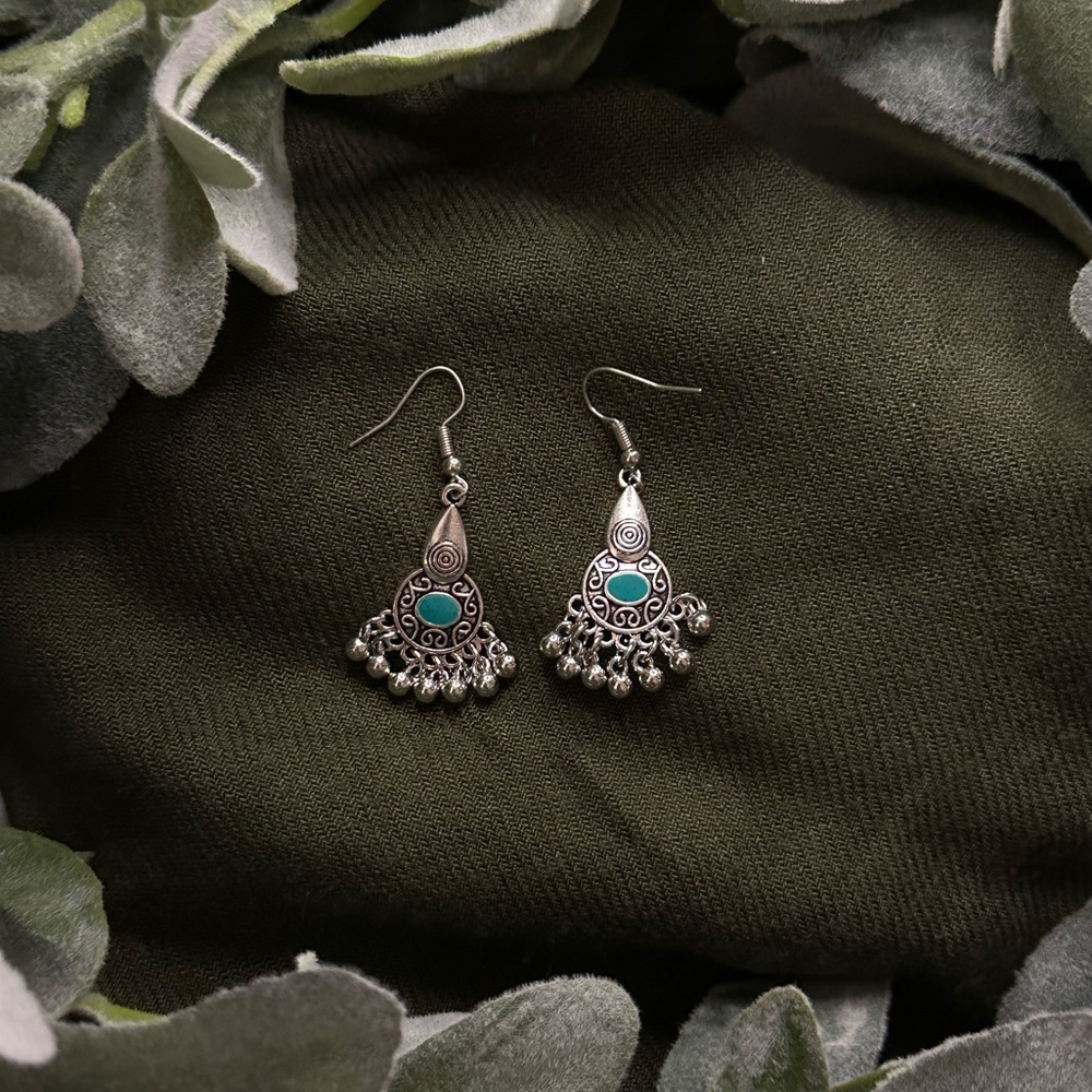 New Turquoise bell like earrings